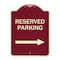 Signmission Reserved Parking Right Arrow Heavy-Gauge Aluminum Architectural Sign, 24" x 18", BU-1824-23156 A-DES-BU-1824-23156 - alternate 1